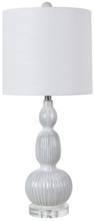Crestview Collection Solano White Table Lamp-0