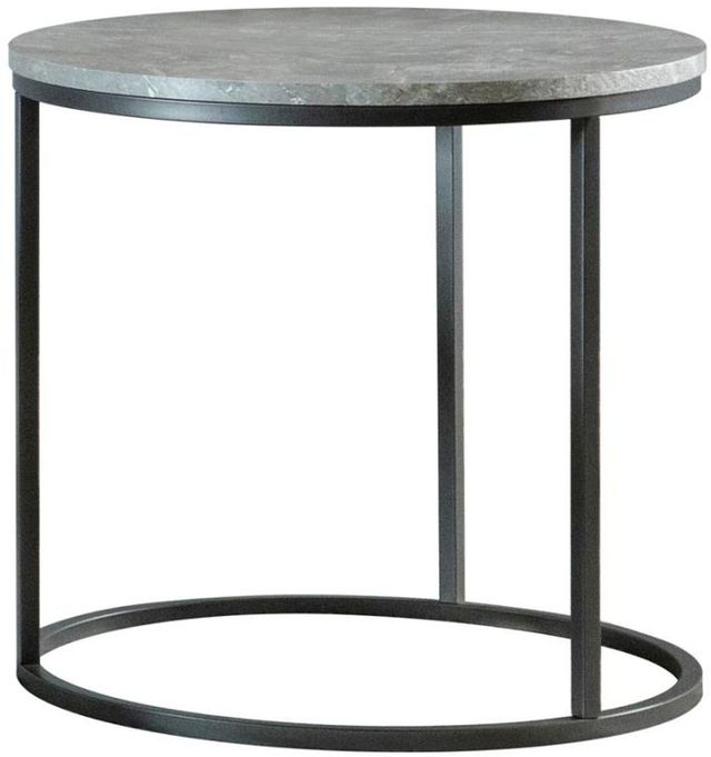 Coaster® Lainey Grey Faux Marble/Gunmetal End Table