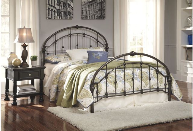 Signature Design by Ashley® Nashburg Bronze Finish Queen Metal Bed-3