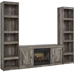 Signature Design by Ashley® Wynnlow 3-Piece Gray Entertainment Center Electric Fireplace