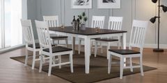 Allwood Furniture Group #144 Solid Wood Two Tone Extension Dining Table and Side Chairs