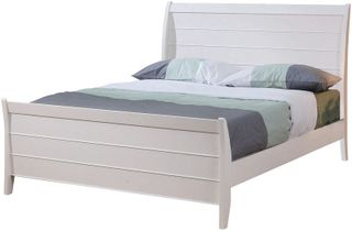 Coaster® Selena White Twin Youth Sleigh Platform Bed 
