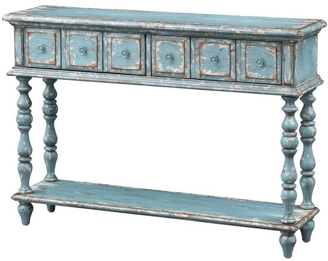 Coast To Coast Accents™ Cabot Aged Blue/Cream Console Table-0