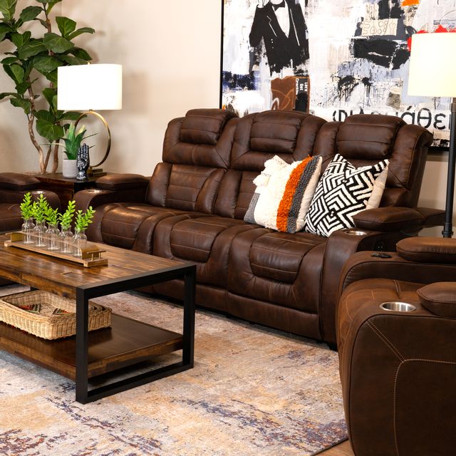 Casabella Brown Power Reclining Sofa | Bob Mills Furniture