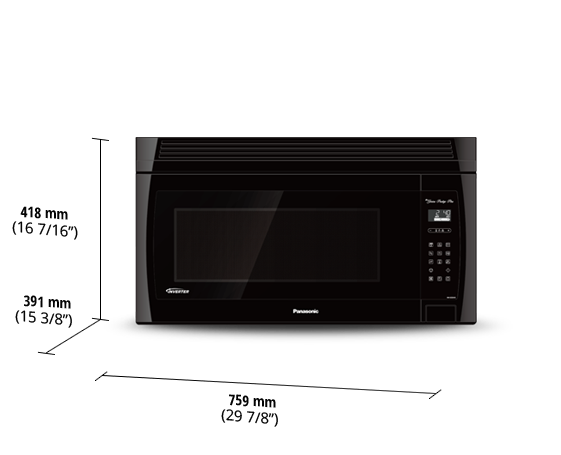Panasonic Genius® Prestige® Plus 2.0 Cu. Ft. Black Over The Range Microwave 1