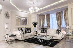 Furniture of America® Gilda Beige Sofa and Loveseat