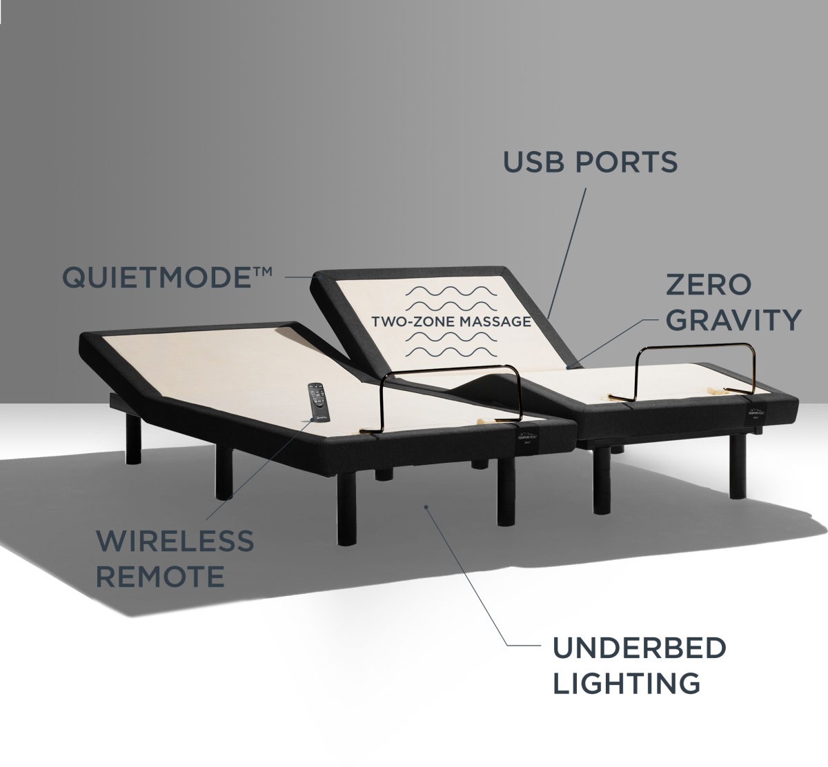 Tempur-Pedic® TEMPUR-Ergo® Split California King Adjustable Base ...