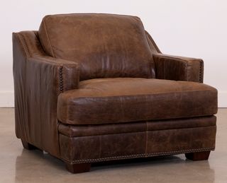 USA Premium Leather Furniture 9397 Ancient Brown All Leather Chair