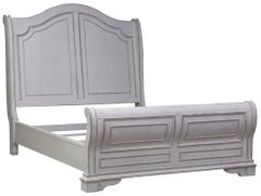 Liberty Furniture Magnolia Manor Antique White Queen Sleigh Bed