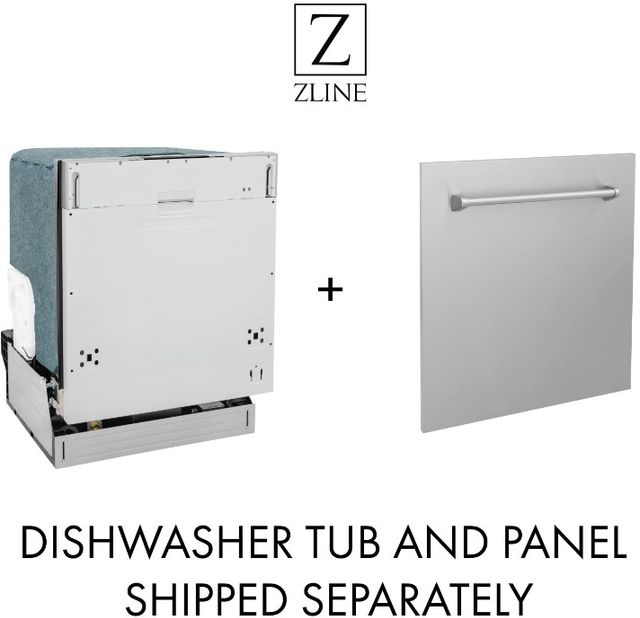 Zline 24" Black Stainless Steel Top Control Built In Dishwasher 8