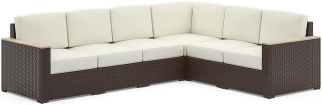 homestyles® Palm Springs Brown Outdoor 6 Seat Sectional-0