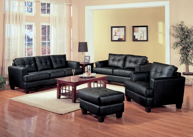 Coaster® Samuel 2-Piece Black Living Room Set 0