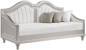 Coaster® Evangeline Ivory/Silver Upholstered Twin Daybed