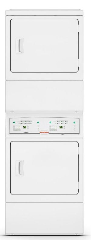 Speed Queen® Commercial 7.0 Cu. Ft. Washer, 7.0 Cu. Ft. Dryer White Stack Laundry