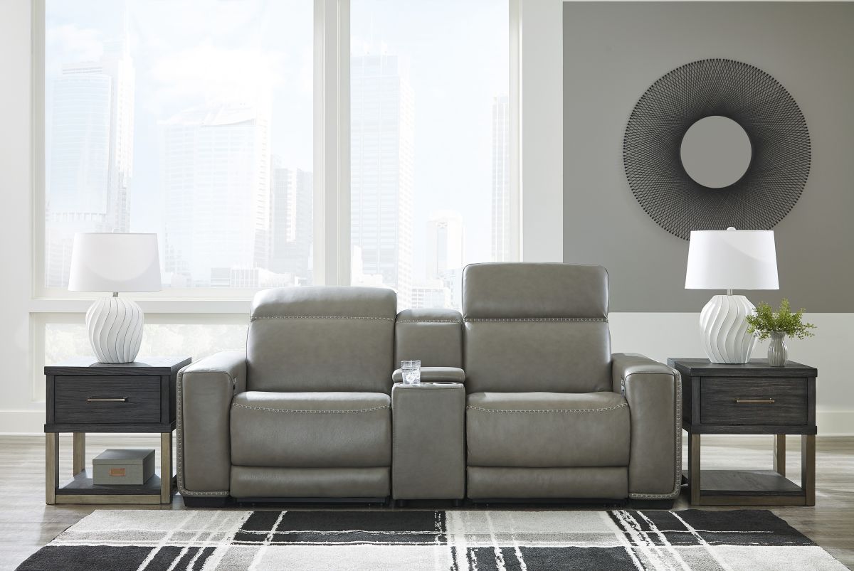 Signature Design By Ashley® Correze 3-Piece Gray Power Reclining ...