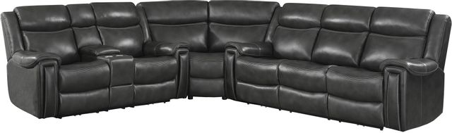 Coaster® Shallowford Hand Rubbed Charcoal 3-Piece Upholstered Power^2 Sectional