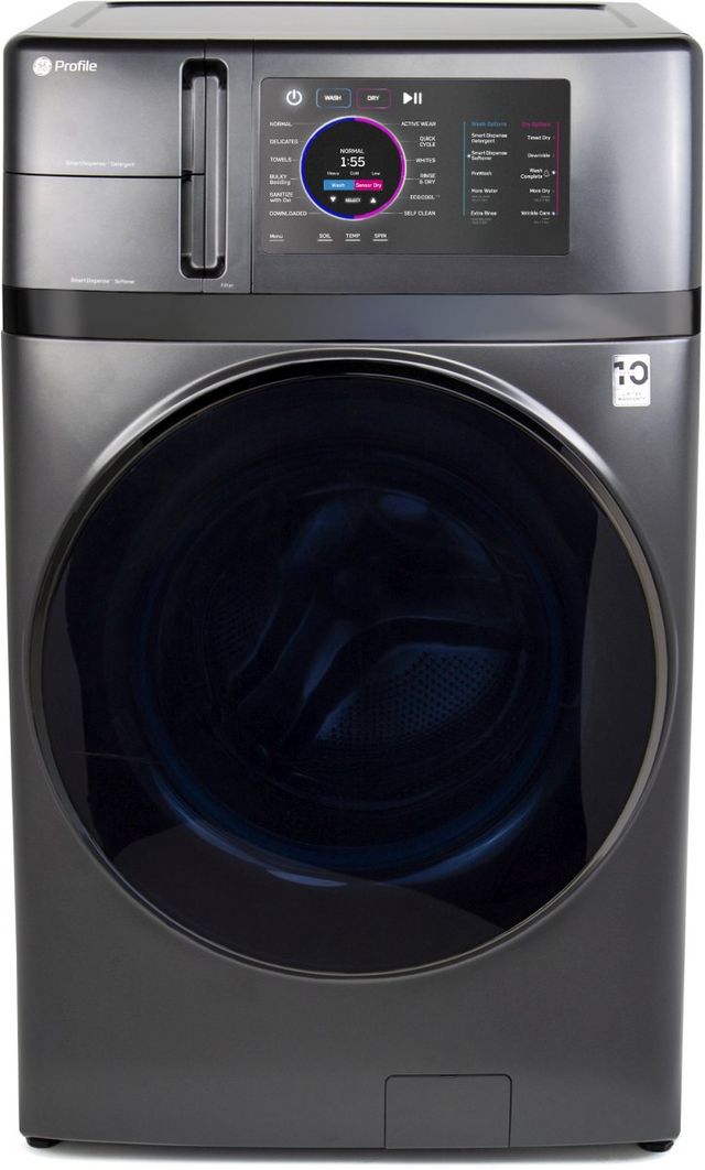 GE Profile™ 4.8 Cu. Ft. Carbon Graphite Washer Dryer Combo-0