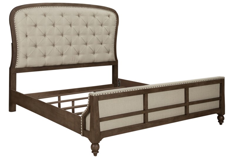 Liberty Furniture Americana Farmhouse Beige/Dusty Taupe King Shelter Bed