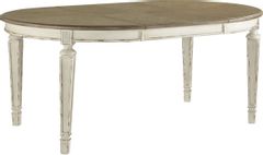 Signature Design by Ashley® Realyn Chipped White Oval Dining Room Extension Table