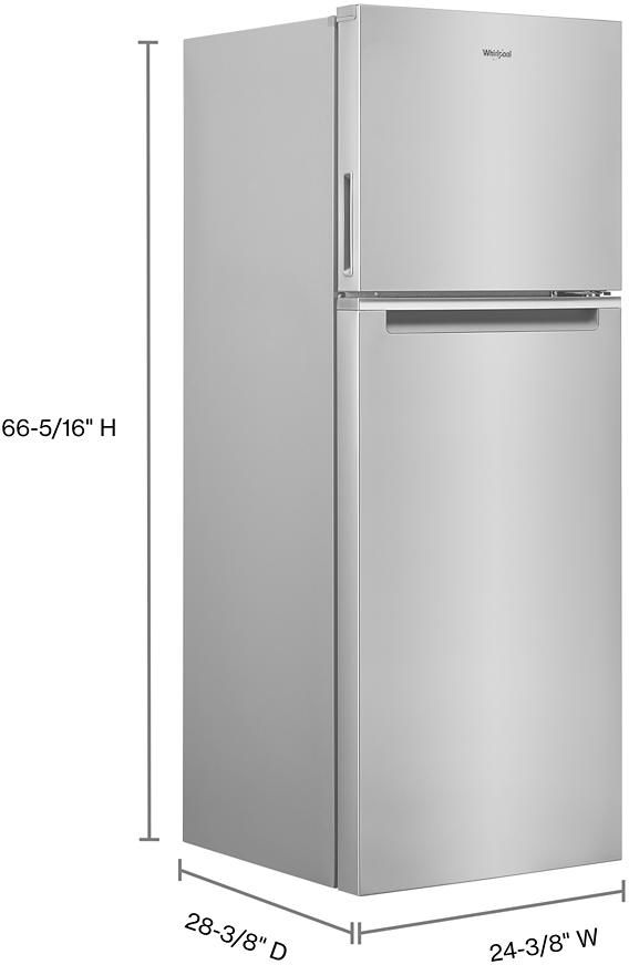Whirlpool® 12.9 Cu. Ft. Fingerprint Resistant Stainless Steel Top Freezer Refrigerator 9