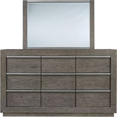 Benchcraft® Anibecca Weathered Gray Dresser and Mirror