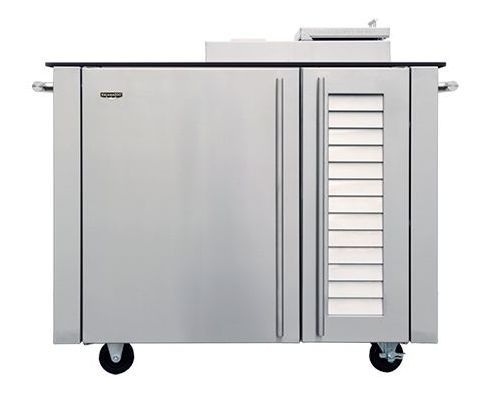 Kalamazoo™ Outdoor Gourmet 48.25" Stainless Steel Freestanding Smoker Cabinet with Black Porcelain Top-0