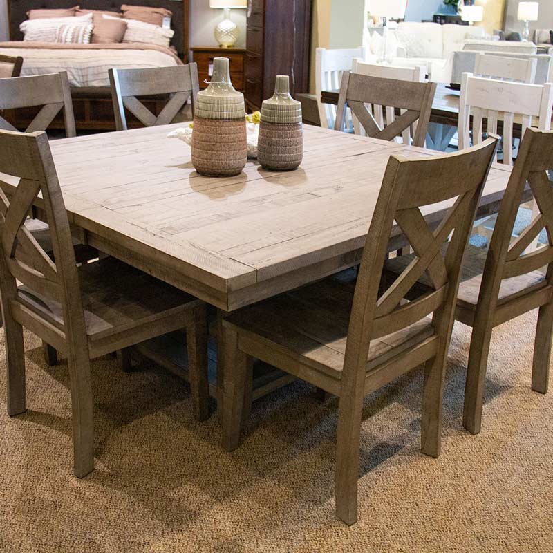 Jofran Outer Banks Low Storage Table & 6 X-Back Chairs