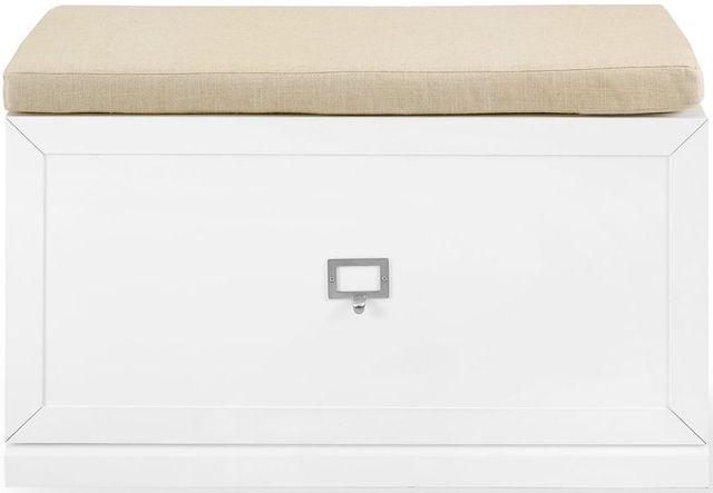 Crosley Furniture® Harper White/Tan Entryway Bench-1