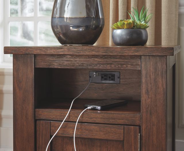 Signature Design by Ashley® Budmore Brown Rectangular End Table 3