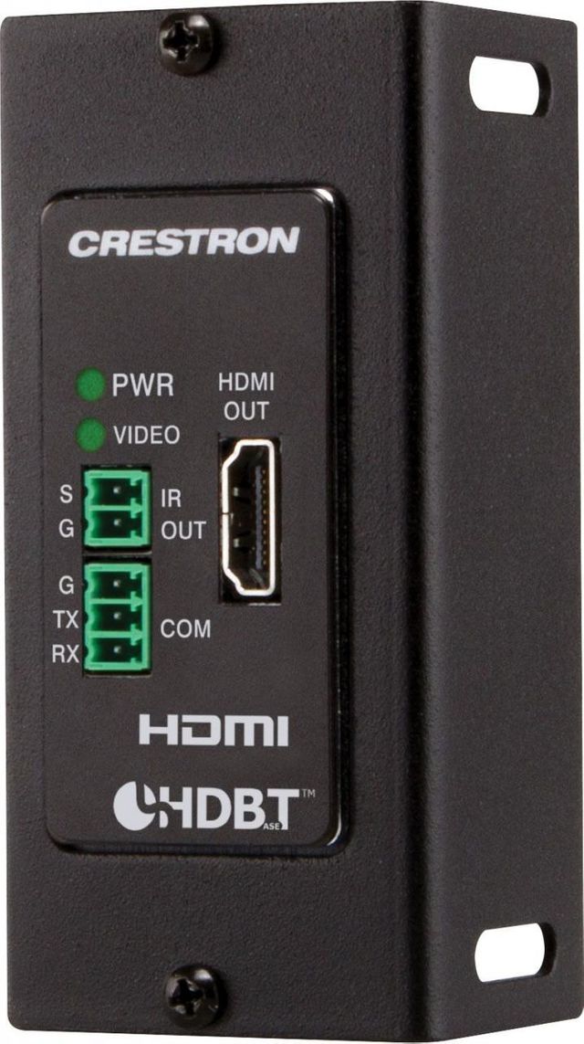 Crestron® Wall Plate 4K DigitalMedia 8G+® Receiver & Room Controller 100-Black 1