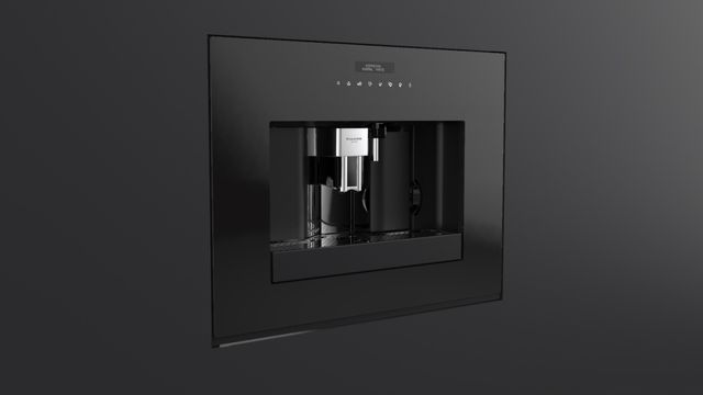 Fulgor Milano Distinto 24" Black Glass Built-In Coffee Maker 2