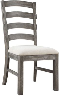 Emerald Home Paladin 2-Piece Weathered Gray Dining Chair Set