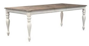 Liberty Furniture Magnolia Manor Weathered Brown Rectangular Table with Antique White Legs