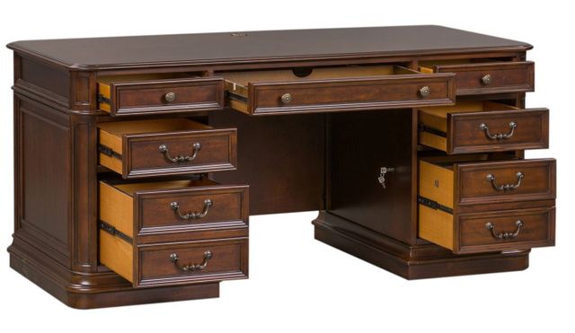Liberty Furniture Brayton Manor Cognac Jr Executive Desk-1