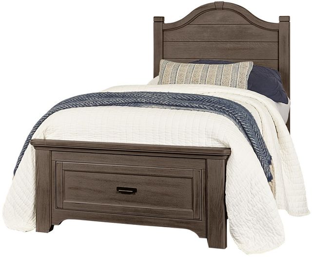 Vaughan Bassett Bungalow Folkstone Twin Arch Bed With Footboard Storage 740 338 033b 302 Mcmasters Home Gallery