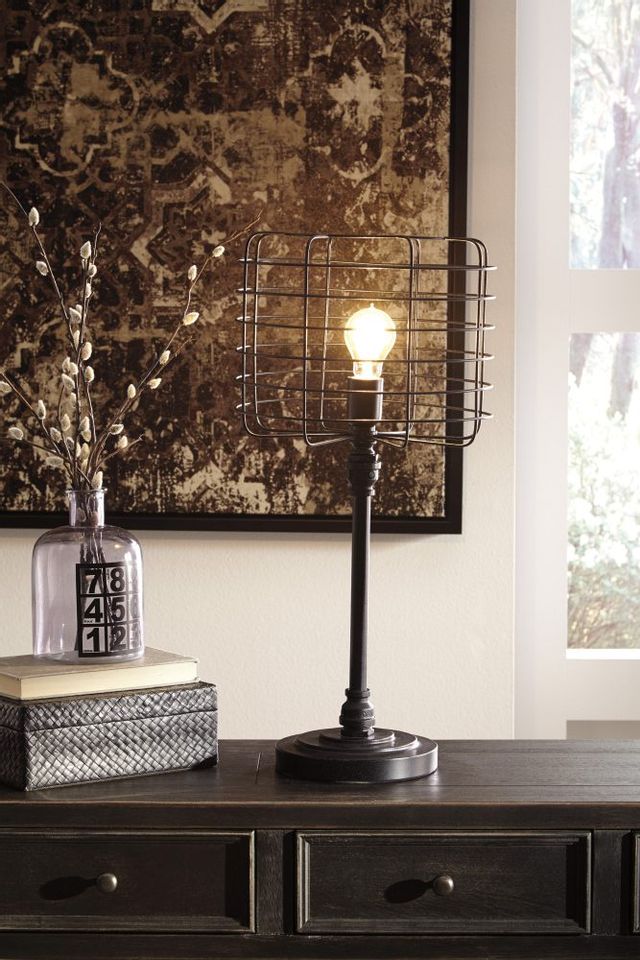 Signature Design by Ashley® Javan Antique Black Metal Table Lamp-2