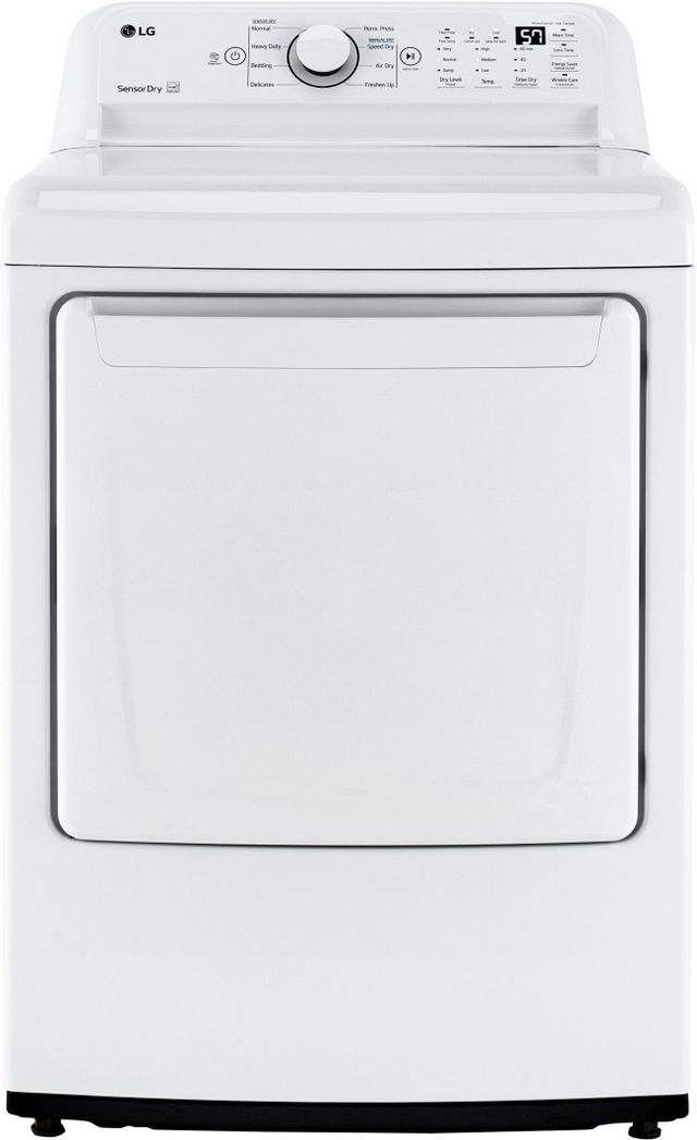 LG 7.3 Cu. Ft. White Front Load Electric Dryer-0