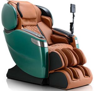 Cozzia® Qi™ XE Pro Emerald Green/Cappuccino Massage Chair
