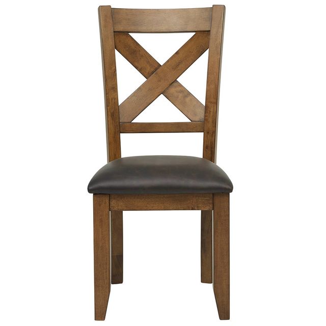 Acorn Cottage Brown X-Back Side Chair-1