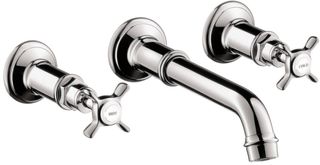 AXOR Montreux Chrome Wall-Mounted Widespread Faucet Trim with Cross Handles, 1.2 GPM