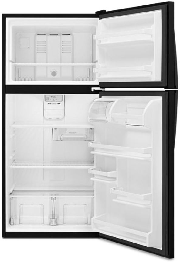 Whirlpool® 18.3 Cu. Ft. Black Freestanding Top Freezer Refrigerator-1