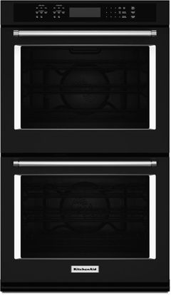 KitchenAid® 27" Black Electric Double Oven Built In
