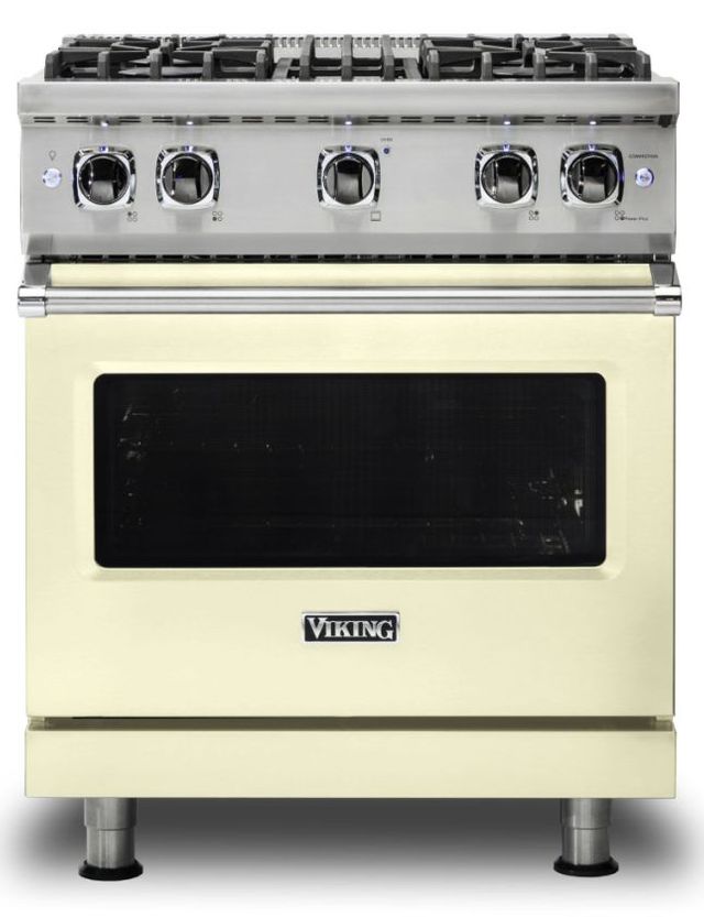 Viking® 5 Series 30" Vanilla Cream Pro Style Liquid Propane Gas Range 0