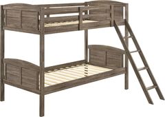 Coaster® Flynn Weathered Brown Twin/Twin Bunk Bed
