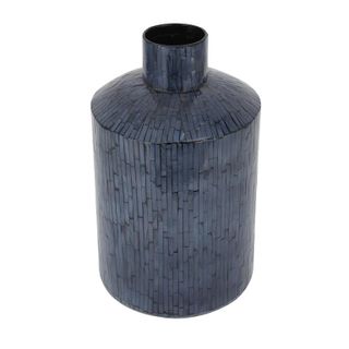 Uma Home Capiz Blue Shell Vase