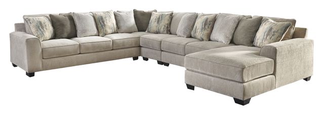Benchcraft® Ardsley 5-Piece Pewter Left-Arm Facing Sectional with Chaise