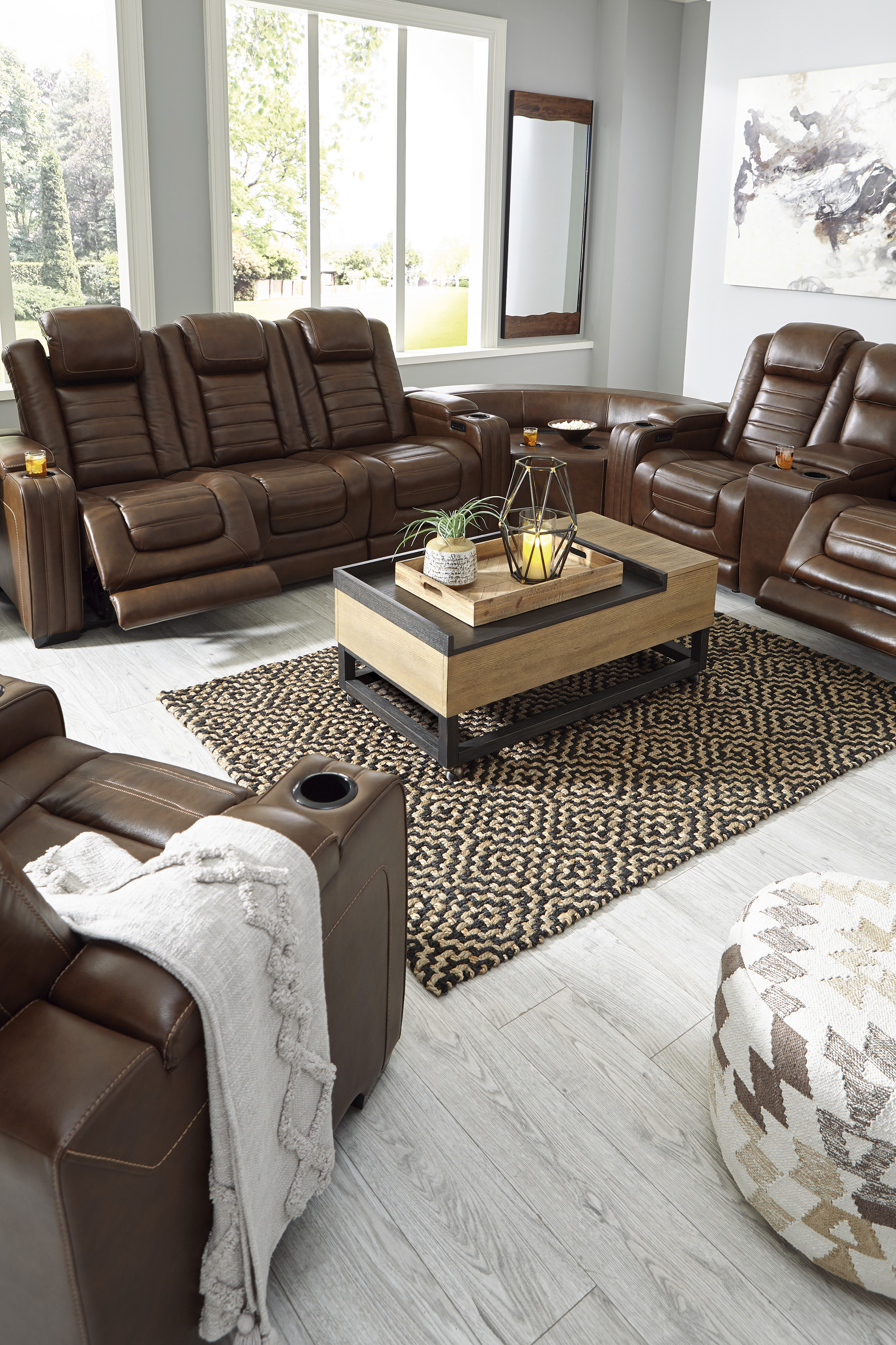 backtrack 3 piece power reclining sectional