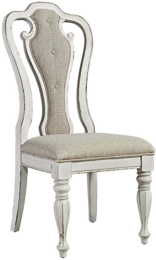 Liberty Furniture Magnolia Manor 7 Piece Antique White Rectangular Leg Table Set 5