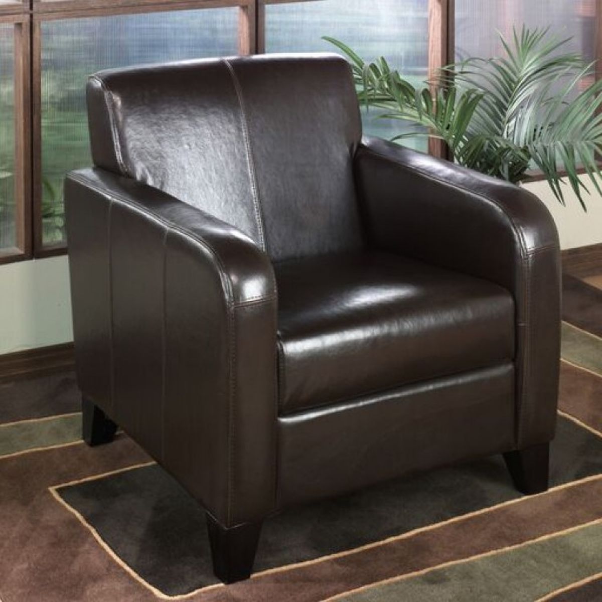 maxon leather club chair