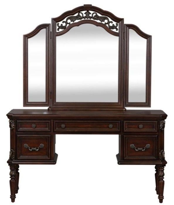 Liberty Furniture Messina Estates 3-Piece Dark Brown Vanity Set-1